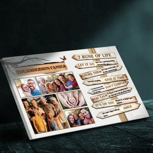 Personalize Your Family Wisdom Canvas - Inspiring Life Rules by 89Prints