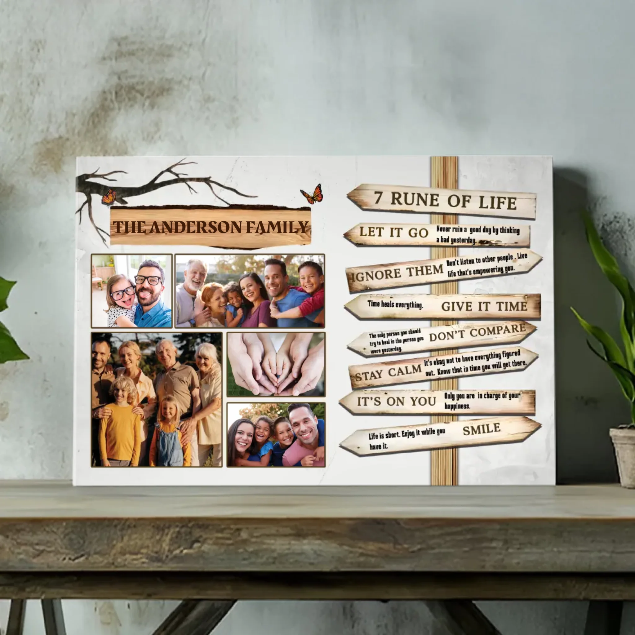 Personalize Your Family Wisdom Canvas - Inspiring Life Rules by 89Prints