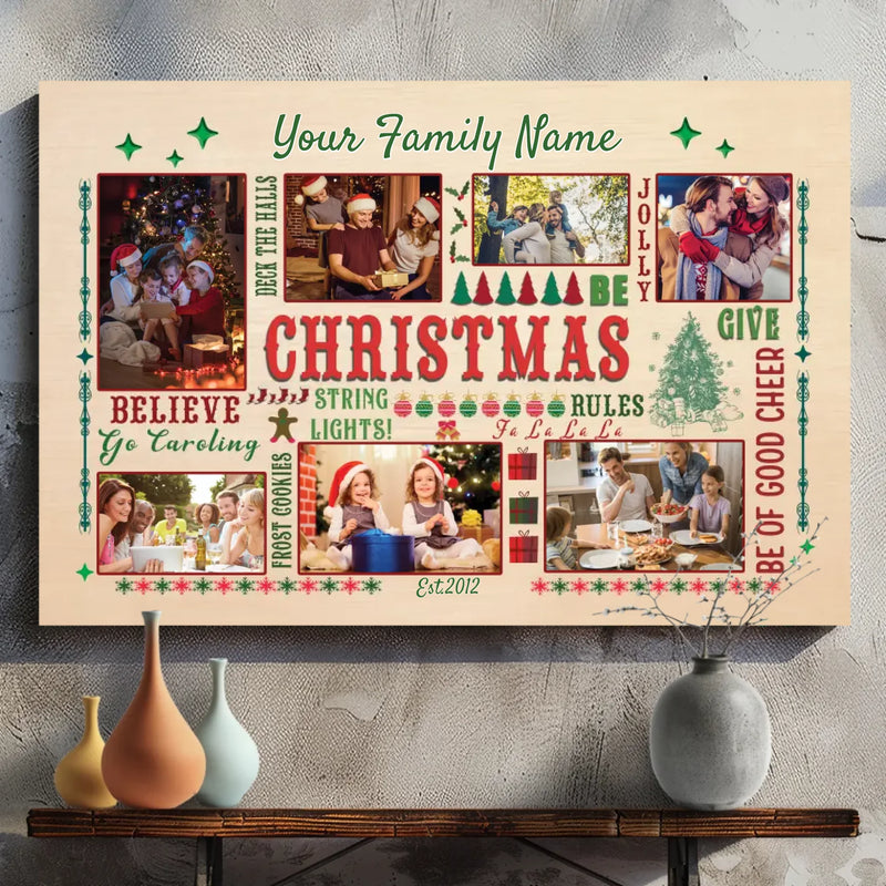 Custom Family Christmas Canvas - Warm Festive Decorations | 89Prints