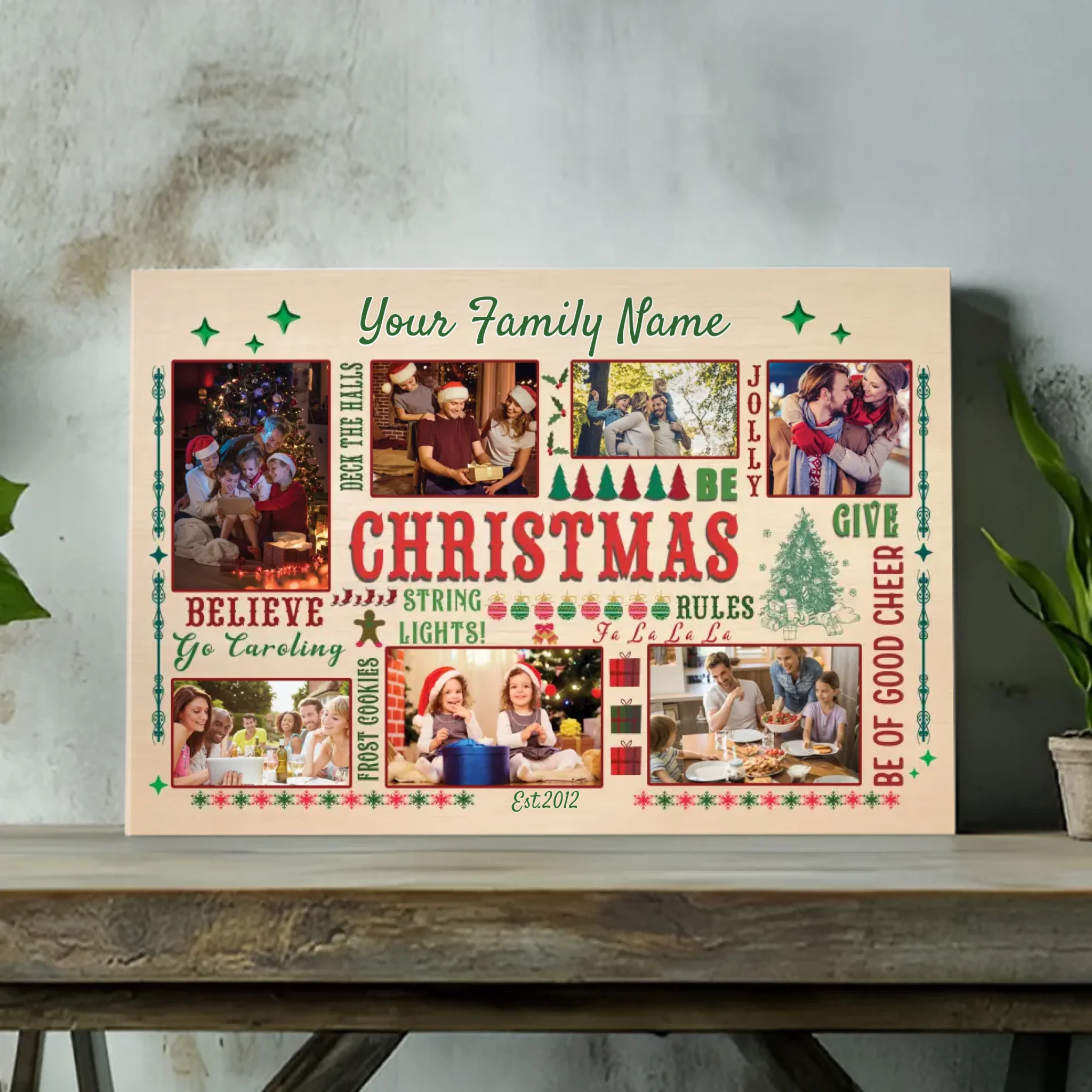 Custom Family Christmas Canvas - Warm Festive Decorations | 89Prints