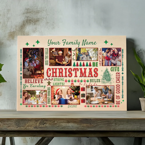 Custom Family Christmas Canvas - Warm Festive Decorations | 89Prints