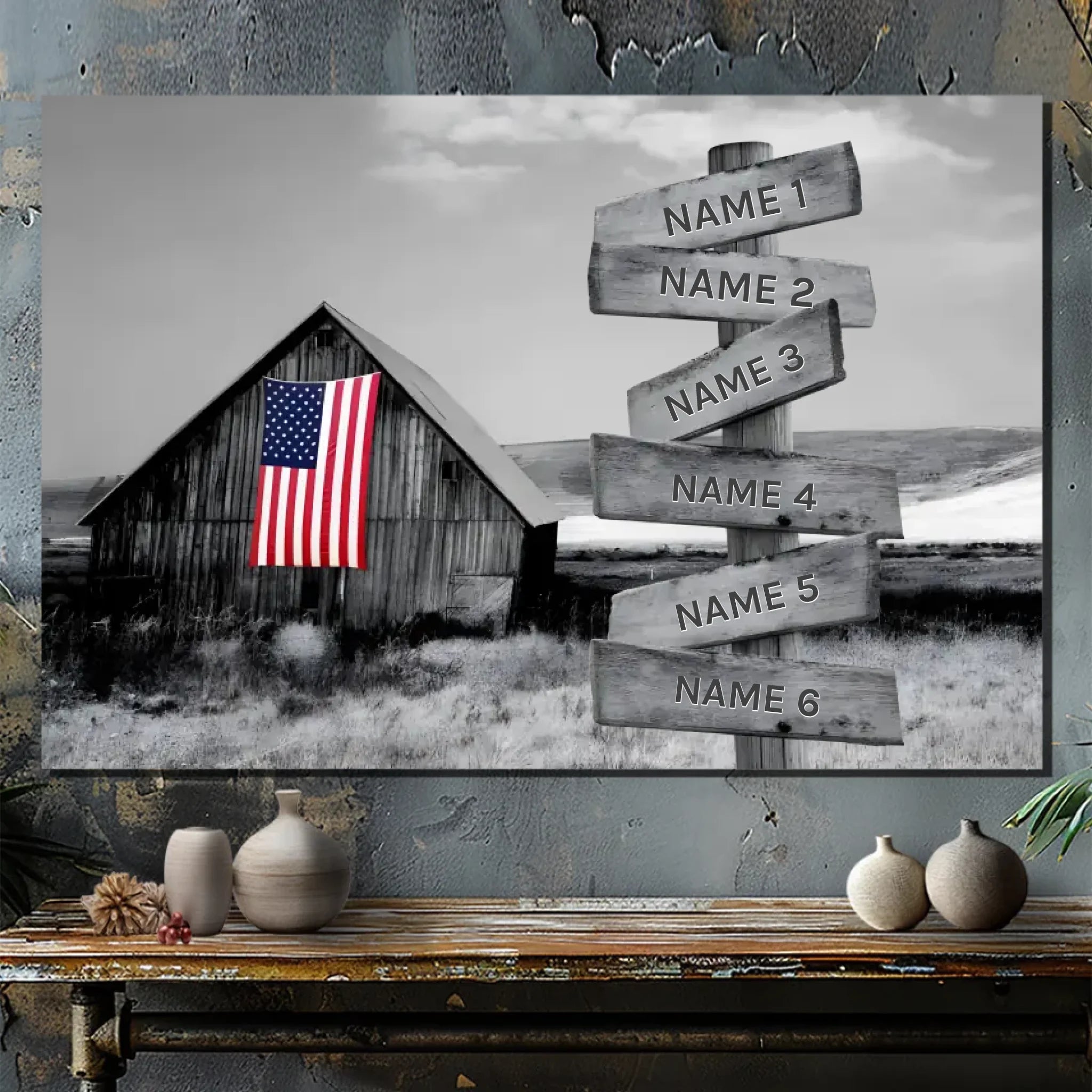 Custom Rustic Family Canvas Painting - A Warm Piece of Home | 89Prints