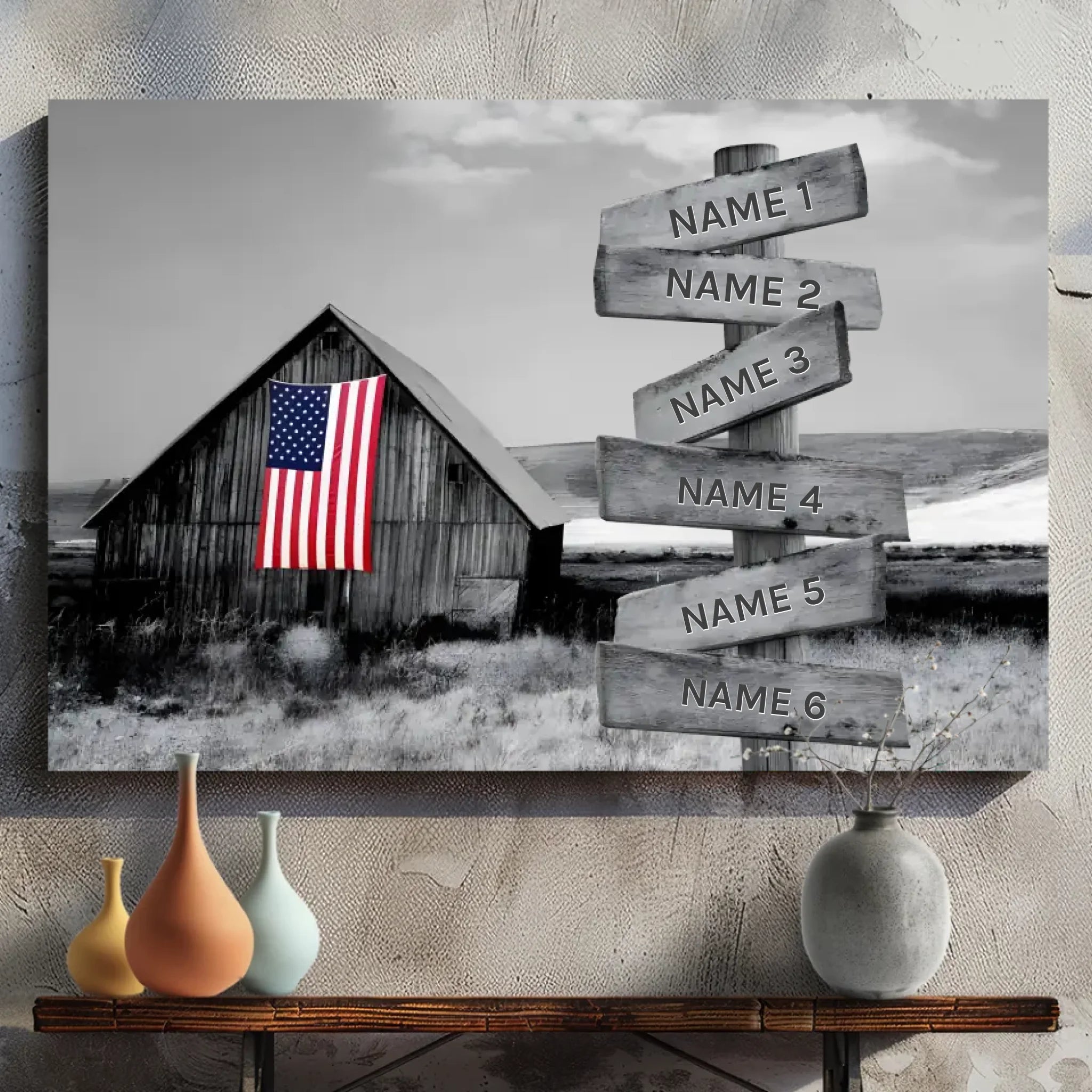 Custom Rustic Family Canvas Painting - A Warm Piece of Home | 89Prints