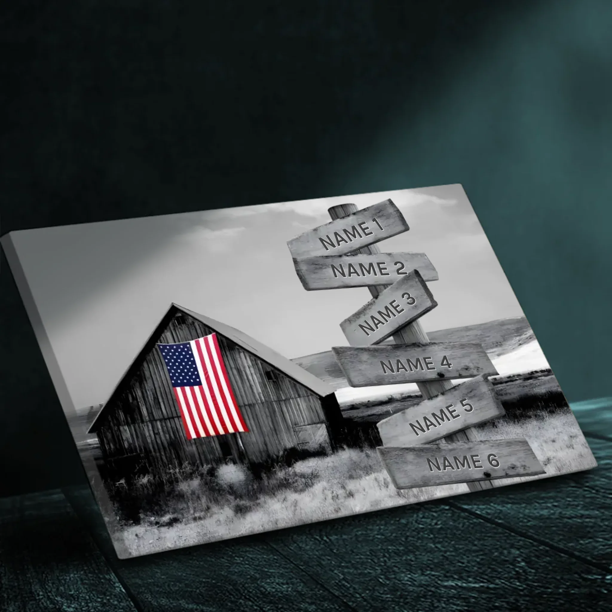 Custom Rustic Family Canvas Painting - A Warm Piece of Home | 89Prints