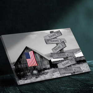 Custom Rustic Family Canvas Painting - A Warm Piece of Home | 89Prints