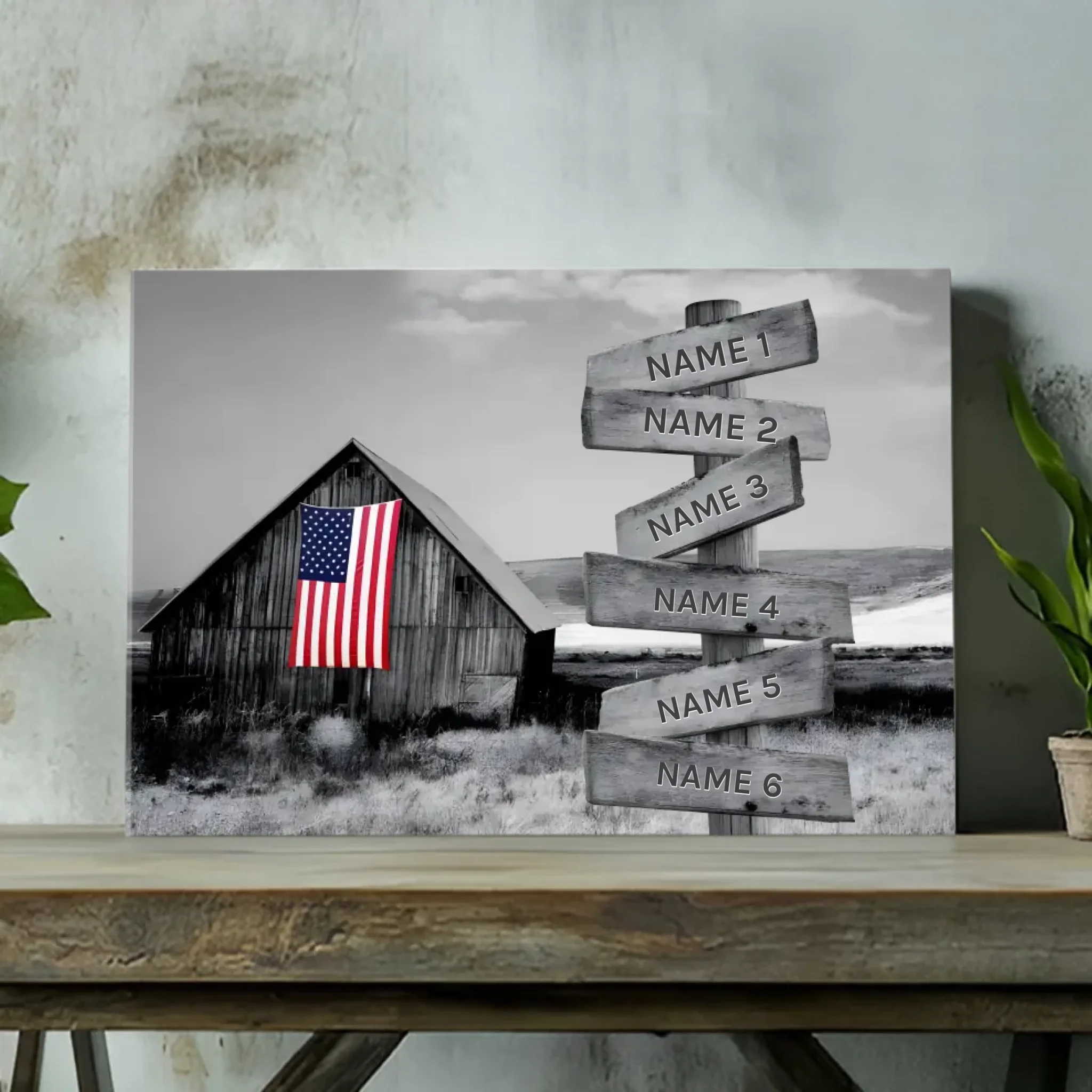 Custom Rustic Family Canvas Painting - A Warm Piece of Home | 89Prints