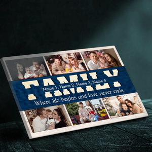 89Prints Customizable Family Canvas – Where Life Begins & Love Never Ends