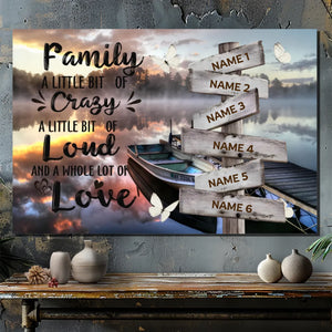 Personalized Family Canvas – A Little Crazy, A Whole Lot of Love | 89Prints