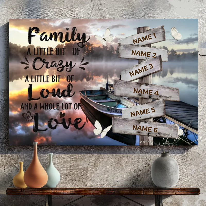 Personalized Family Canvas – A Little Crazy, A Whole Lot of Love | 89Prints