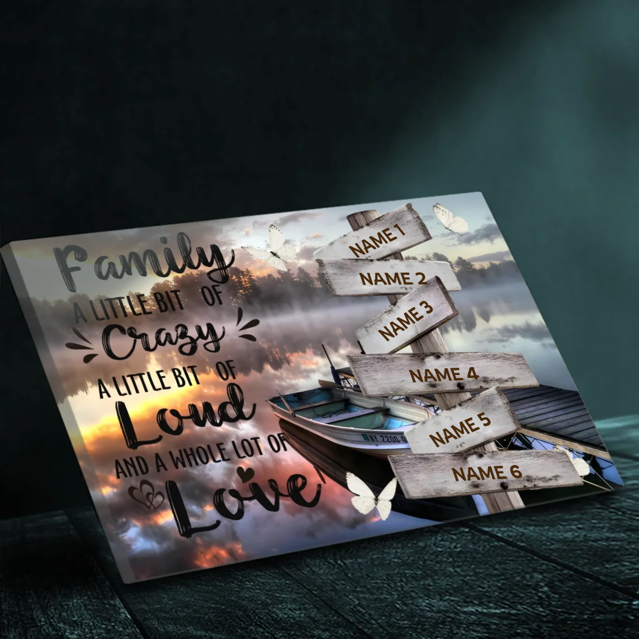 Personalized Family Canvas – A Little Crazy, A Whole Lot of Love | 89Prints