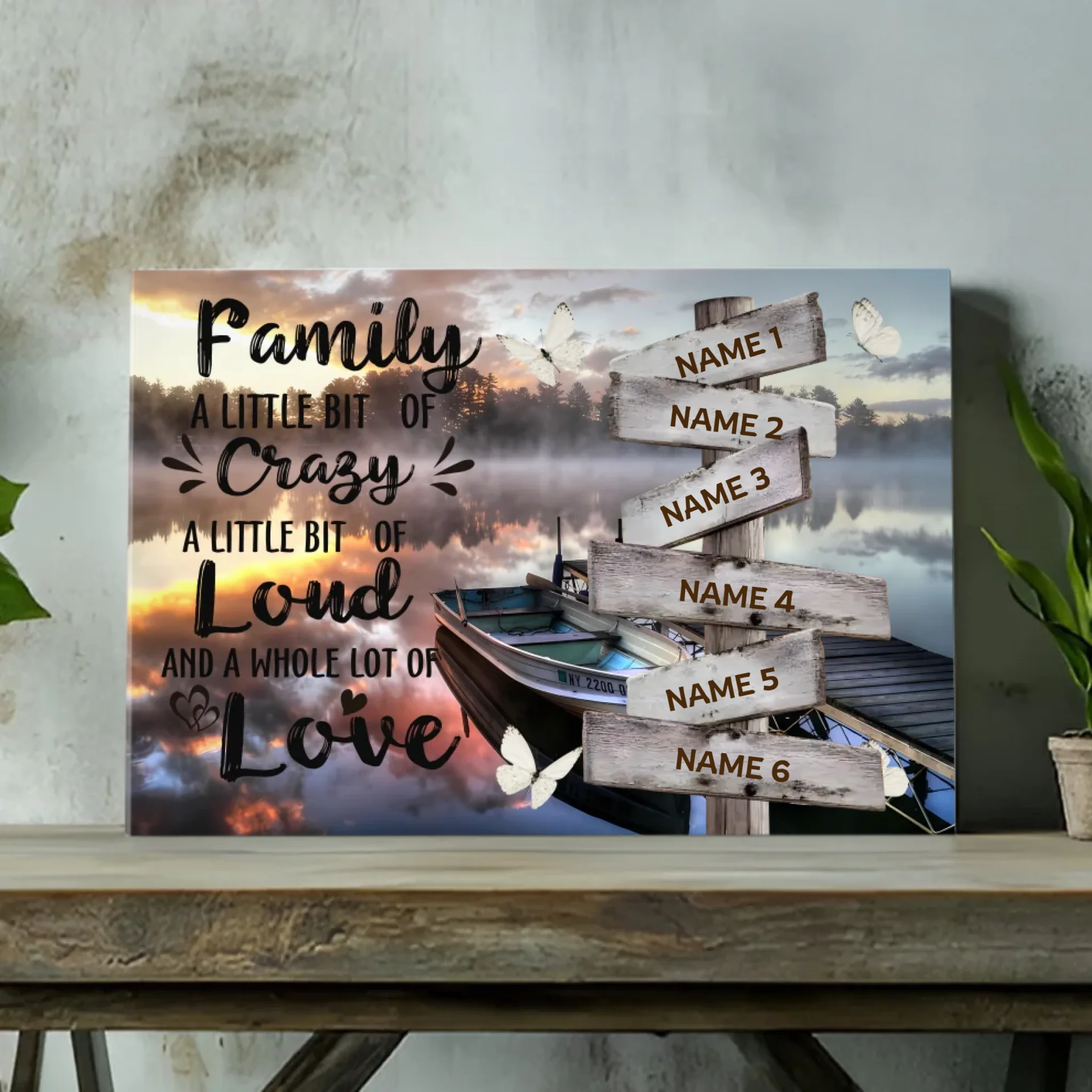 Personalized Family Canvas – A Little Crazy, A Whole Lot of Love | 89Prints