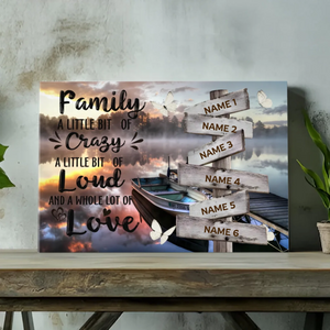 Personalized Family Canvas – A Little Crazy, A Whole Lot of Love | 89Prints
