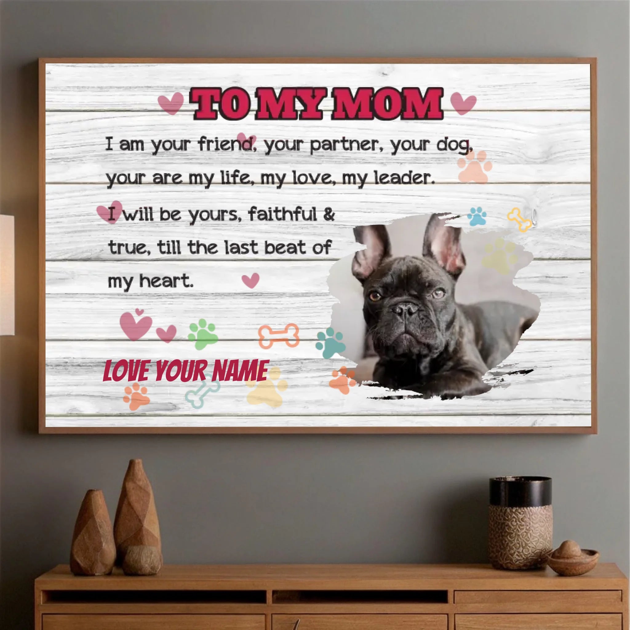 Till the Last Beat of My Heart Poster A Custom Gift for Dog Moms - 89Prints