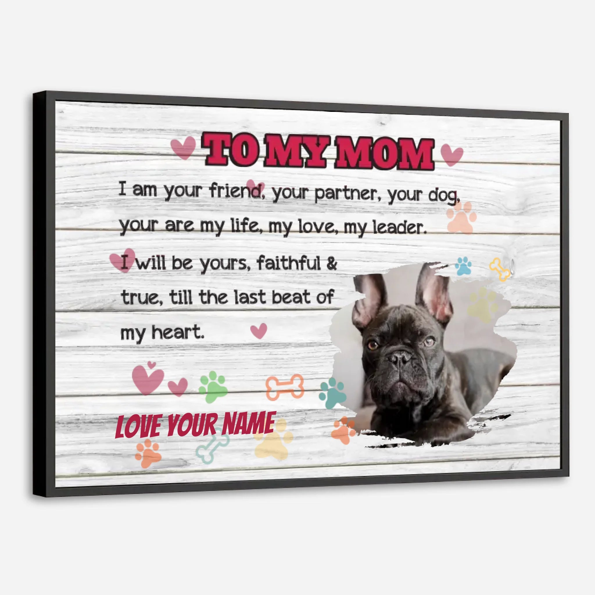 Till the Last Beat of My Heart Poster A Custom Gift for Dog Moms - 89Prints