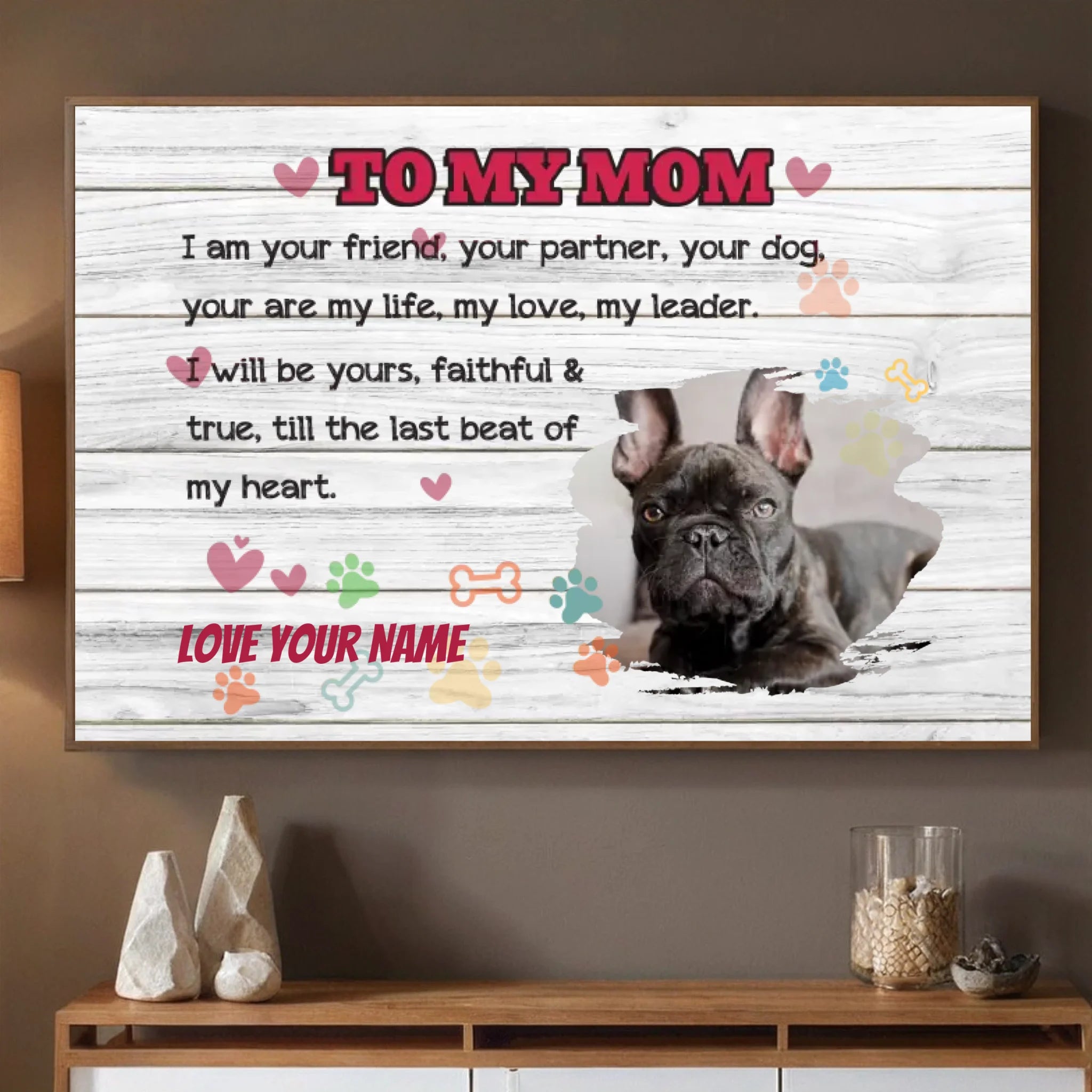 Till the Last Beat of My Heart Poster A Custom Gift for Dog Moms - 89Prints