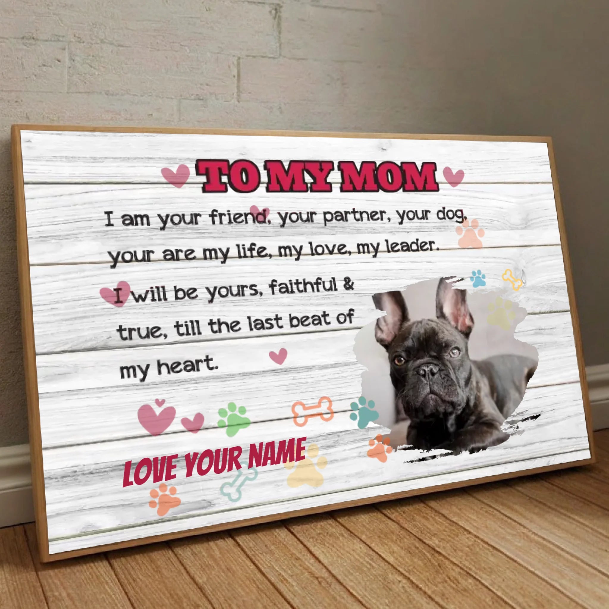 Till the Last Beat of My Heart Poster A Custom Gift for Dog Moms - 89Prints