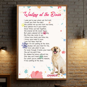 Waiting at the Door Pet Memorial Poster A Custom Wall Art Tribute to Your Beloved Pet - 89Prints