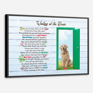 Waiting at the Door Pet Memorial Poster A Heartfelt Tribute to Honor Your Loyal Friend - 89Prints