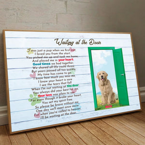 Waiting at the Door Pet Memorial Poster A Heartfelt Tribute to Honor Your Loyal Friend - 89Prints