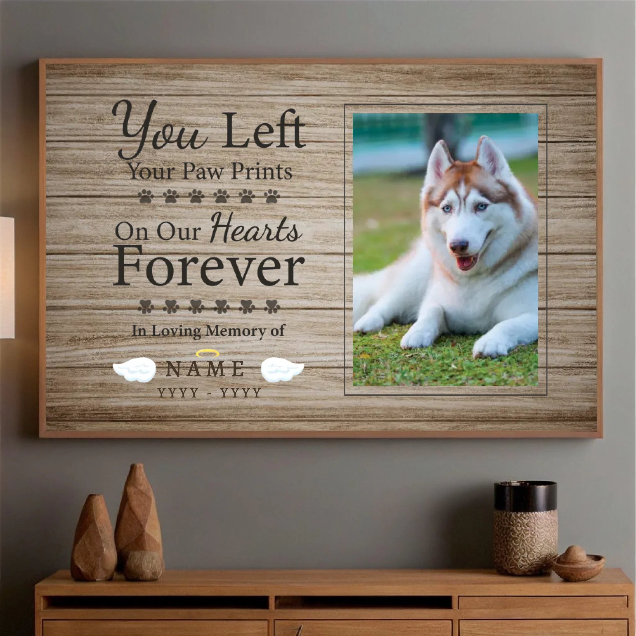 Personalized Photo Collage Forever Footprints Tribute to Honor Your Beloved Pets by 89Prints