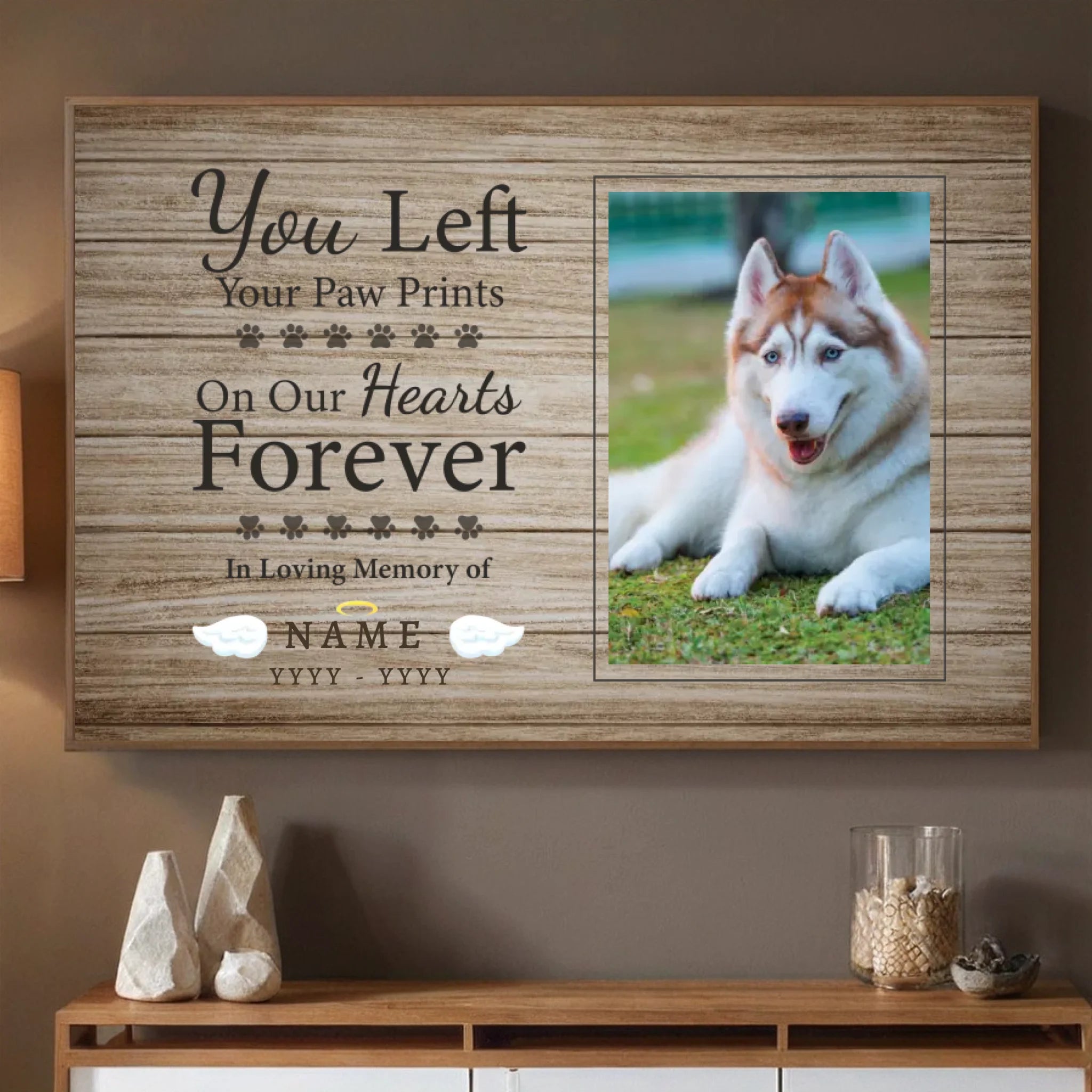 Personalized Photo Collage Forever Footprints Tribute to Honor Your Beloved Pets by 89Prints