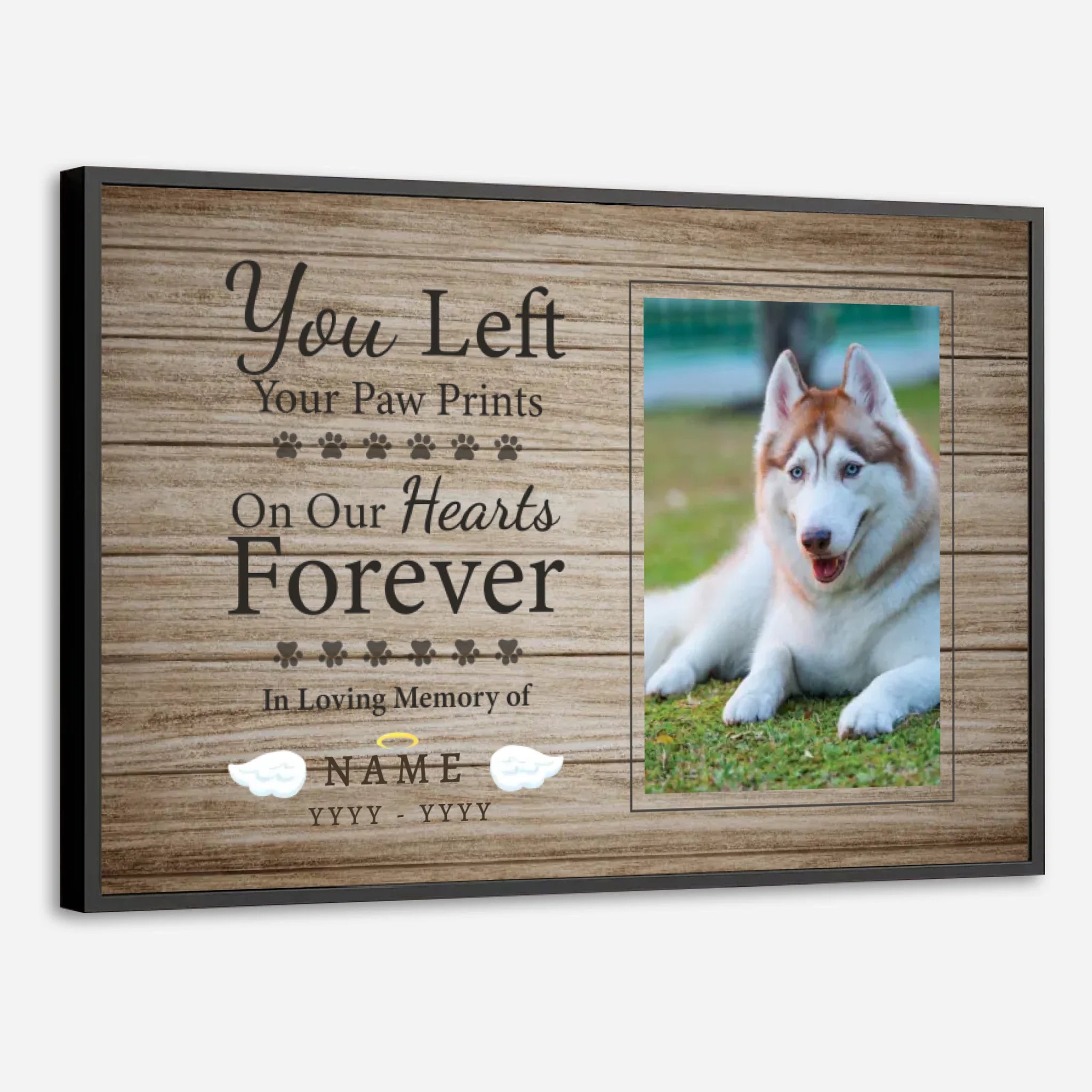 Personalized Photo Collage Forever Footprints Tribute to Honor Your Beloved Pets by 89Prints