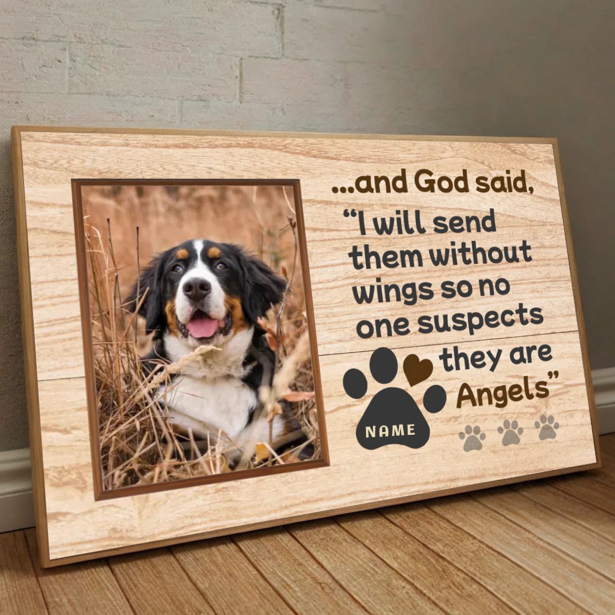 Heartfelt Custom Pet Gift Wingless Angel Celebrating Eternal Love - 89Prints