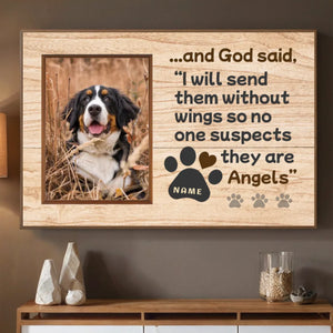 Heartfelt Custom Pet Gift Wingless Angel Celebrating Eternal Love - 89Prints