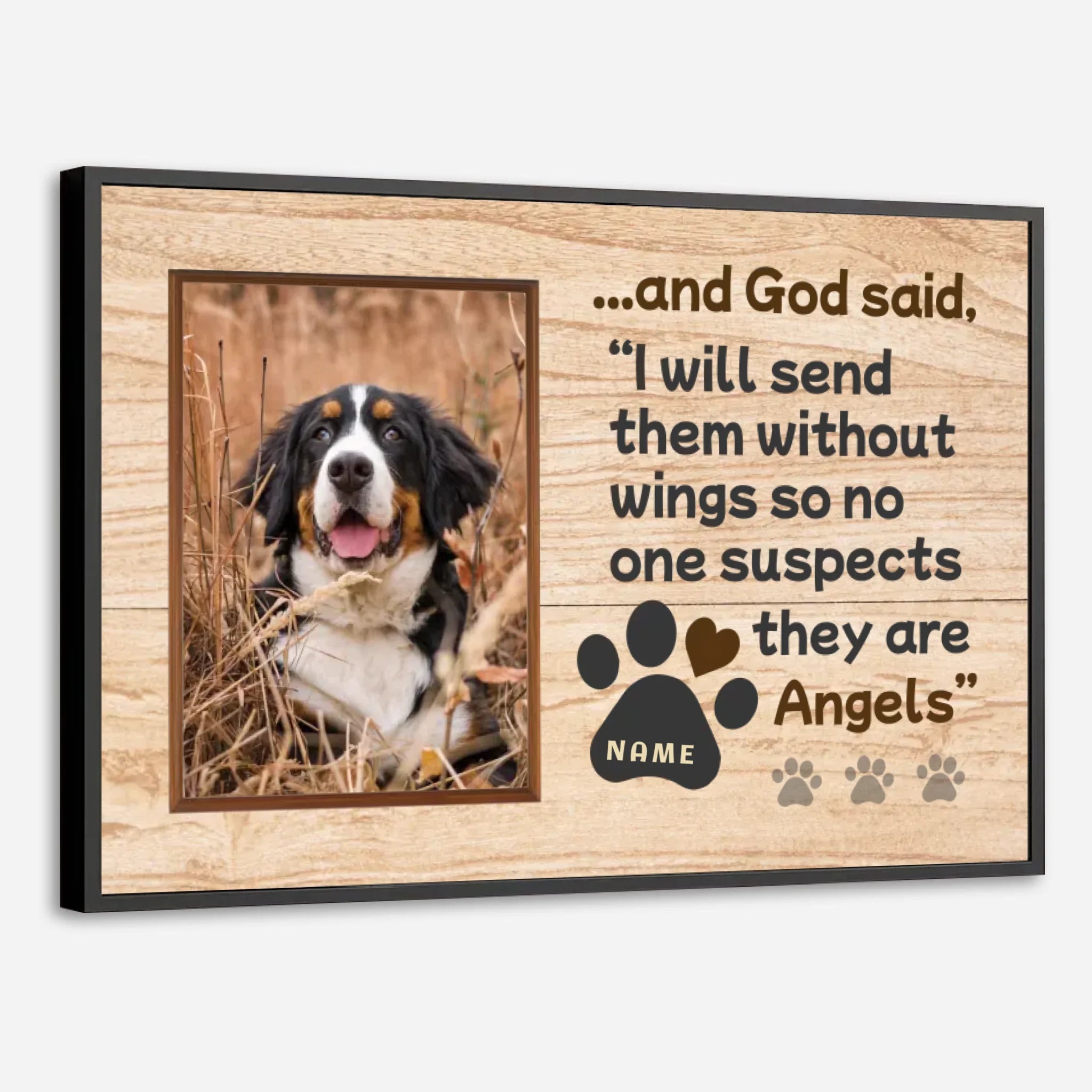 Heartfelt Custom Pet Gift Wingless Angel Celebrating Eternal Love - 89Prints