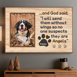Heartfelt Custom Pet Gift Wingless Angel Celebrating Eternal Love - 89Prints