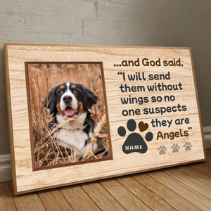 Heartfelt Custom Pet Gift Wingless Angel Celebrating Eternal Love - 89Prints