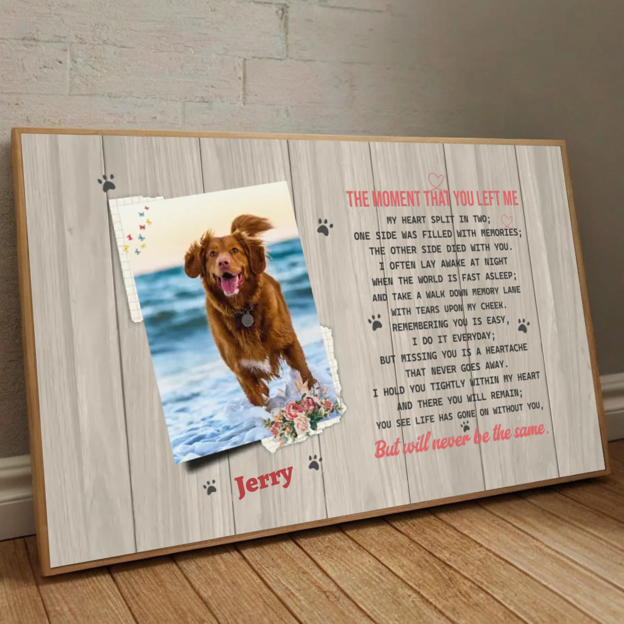 A Custom Pet Memorial Gift That Honors Your Beloved Pet with a Heartfelt Tribute - 89Prints