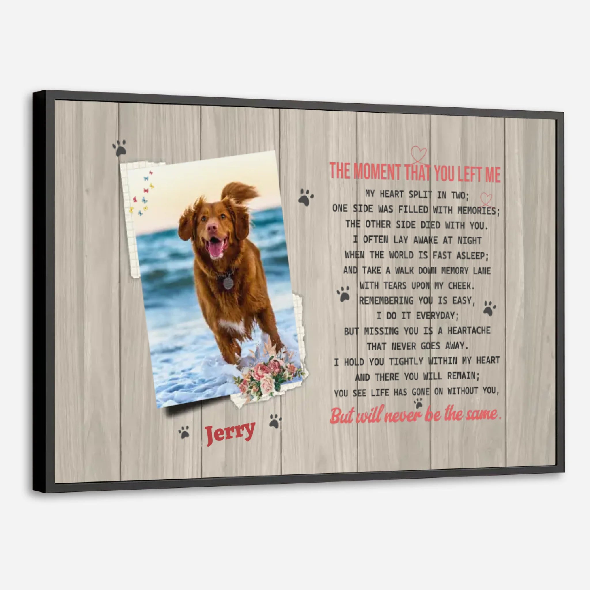 A Custom Pet Memorial Gift That Honors Your Beloved Pet with a Heartfelt Tribute - 89Prints