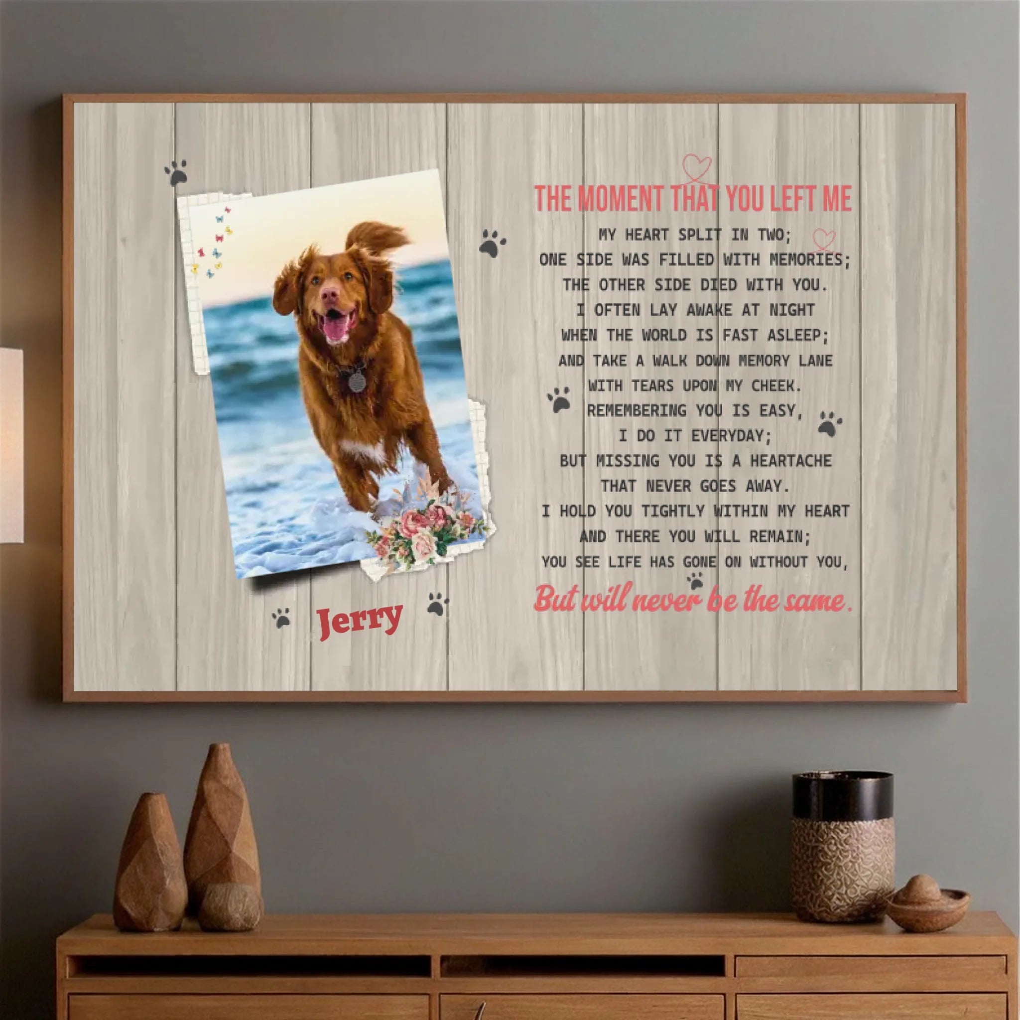 A Custom Pet Memorial Gift That Honors Your Beloved Pet with a Heartfelt Tribute - 89Prints