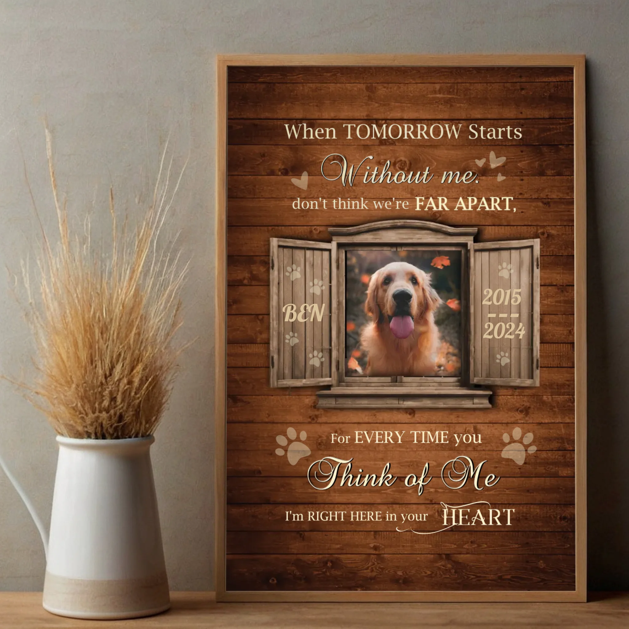 Personalized Pet Loss Poster A Touching Way to Keep Moments Forever in Your Heart - 89Prints