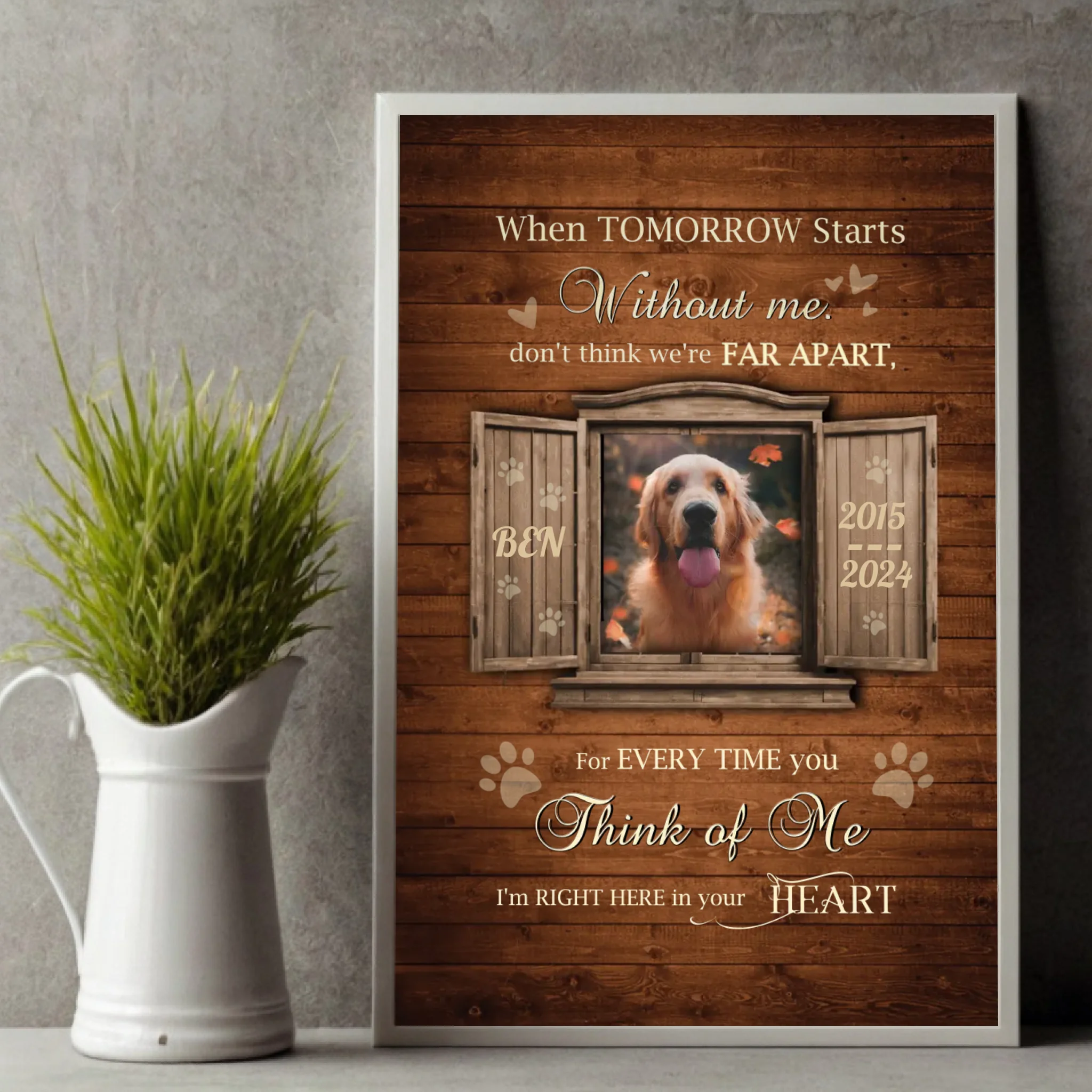 Personalized Pet Loss Poster A Touching Way to Keep Moments Forever in Your Heart - 89Prints