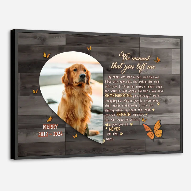 89Prints-Personalized Text & Photo Poster – ‘The Moment That You Left Me’