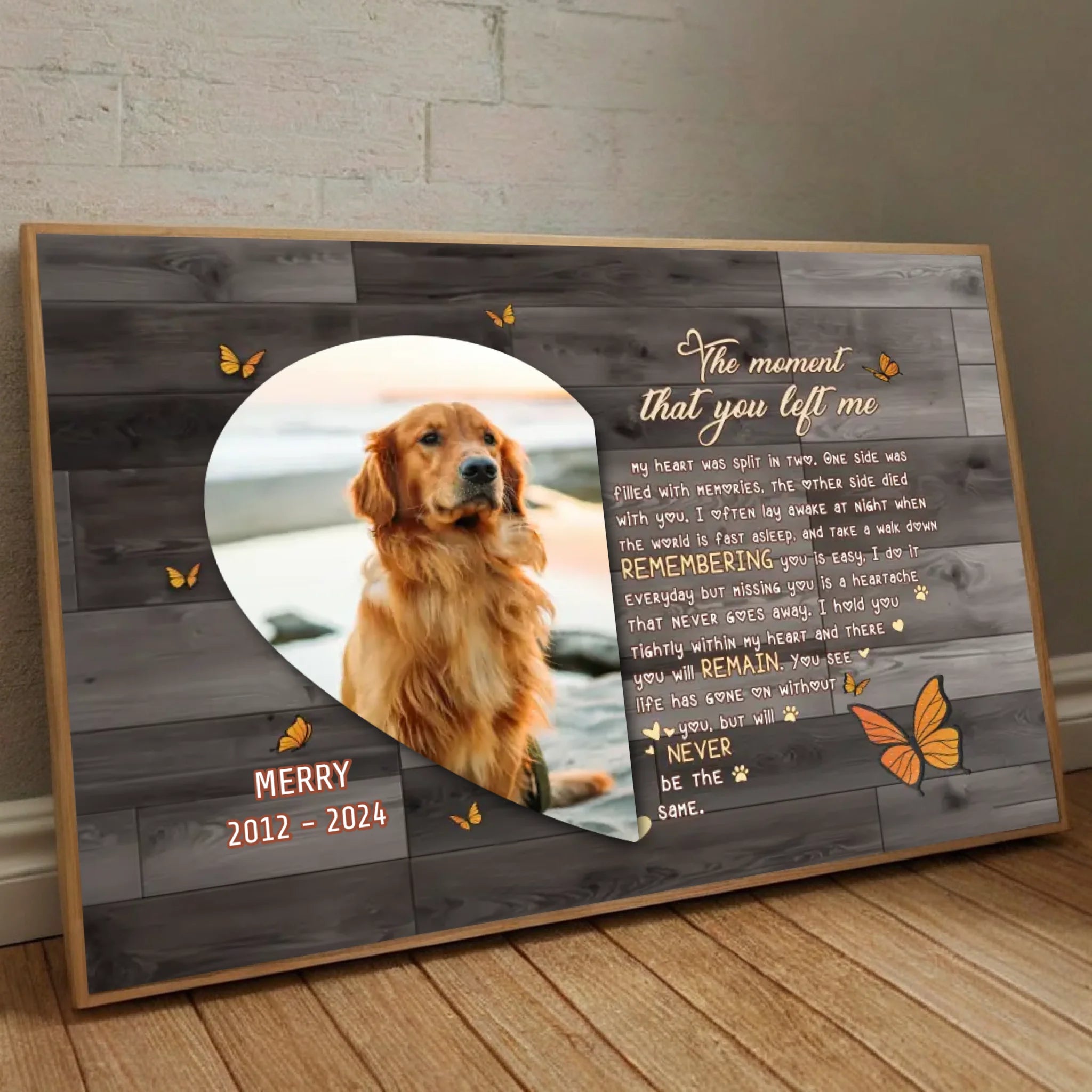 89Prints-Personalized Text & Photo Poster – ‘The Moment That You Left Me’