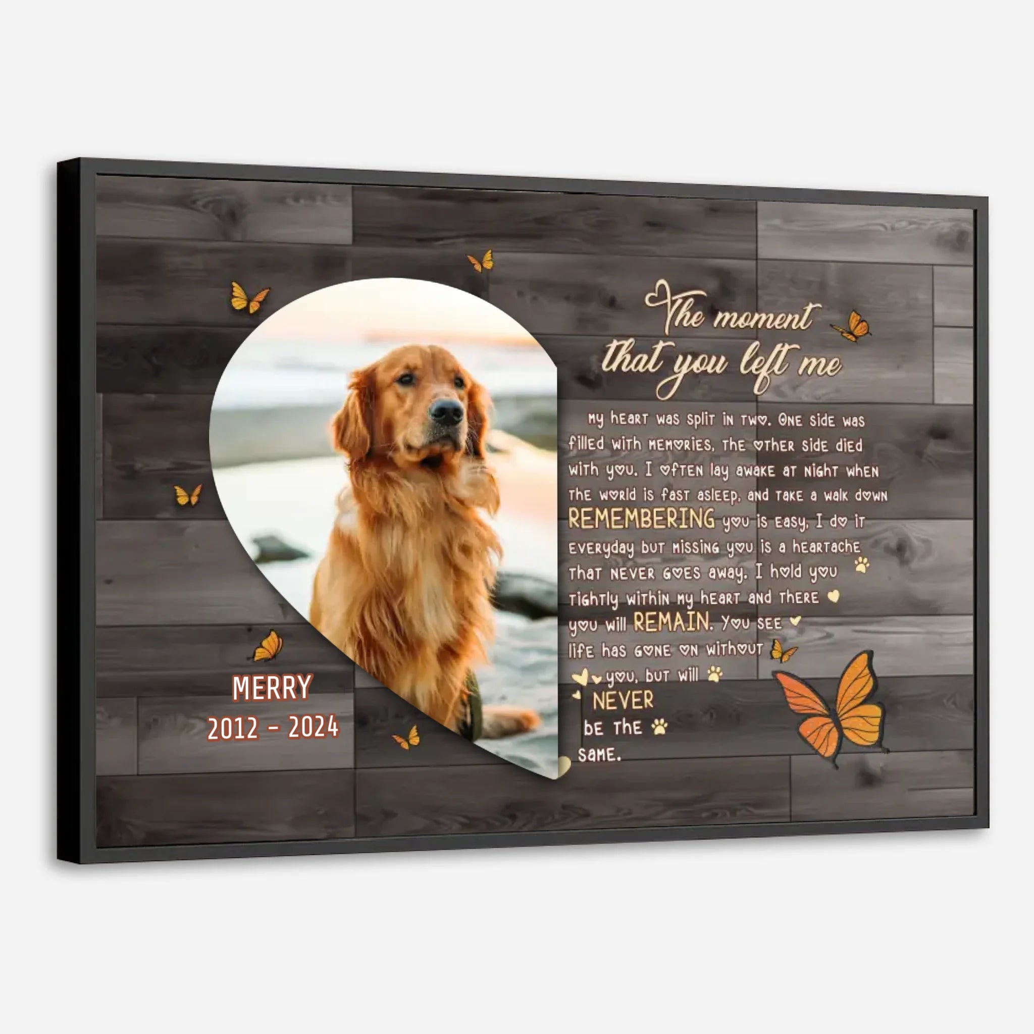 89Prints-Personalized Text & Photo Poster – ‘The Moment That You Left Me’