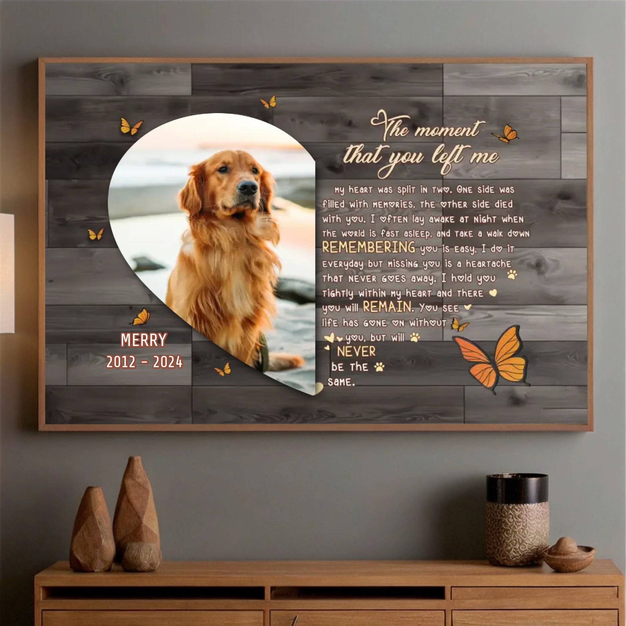 89Prints-Personalized Text & Photo Poster – ‘The Moment That You Left Me’