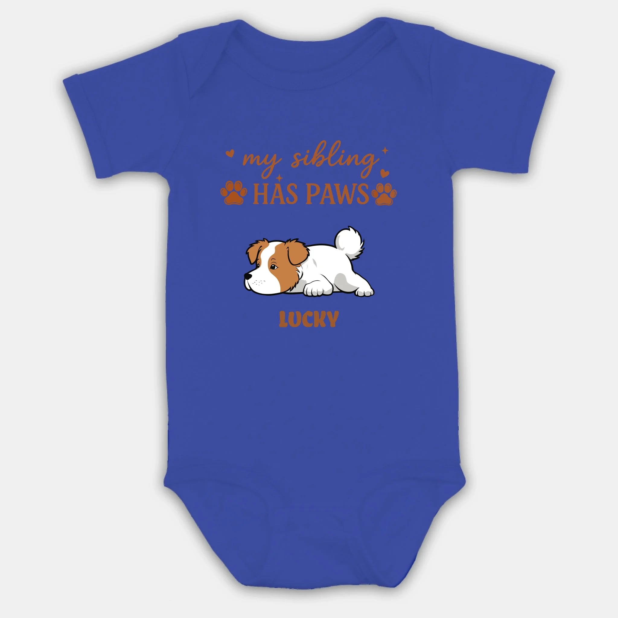 My Sibling Has Paws Baby Onesie – Cute Personalized Dog Lover Outfit for Baby - 89Prints