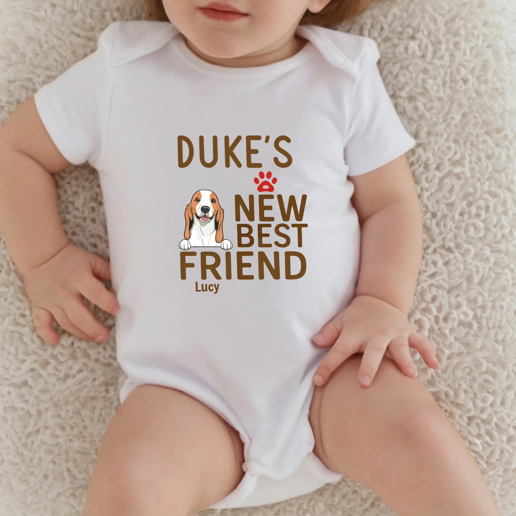 New Best Friend Baby Onesie – The Cutest Puppy Design for Little Ones - 89Prints