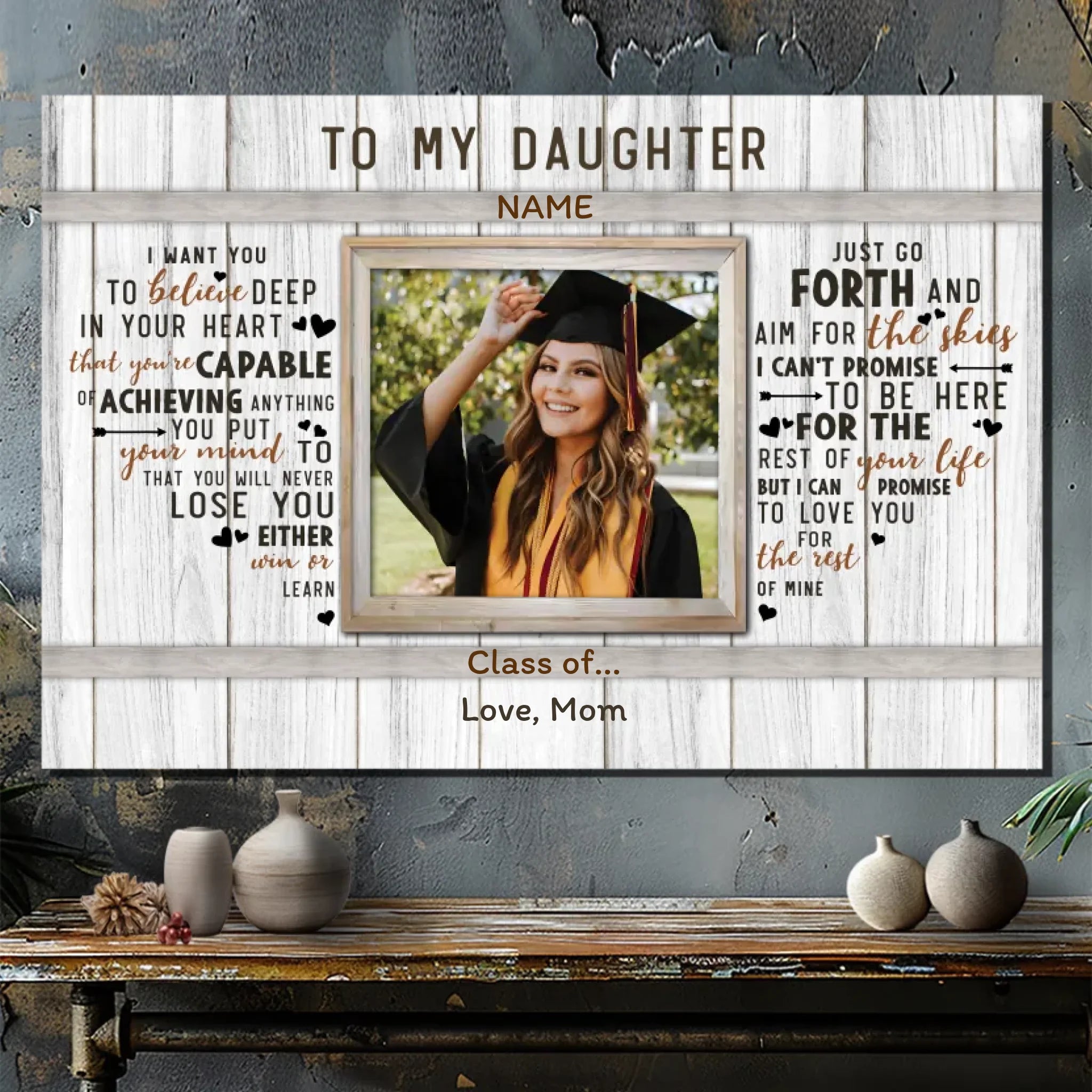 Motivational Custom Canvas for Daughters - A Meaningful Gift from 89Prints