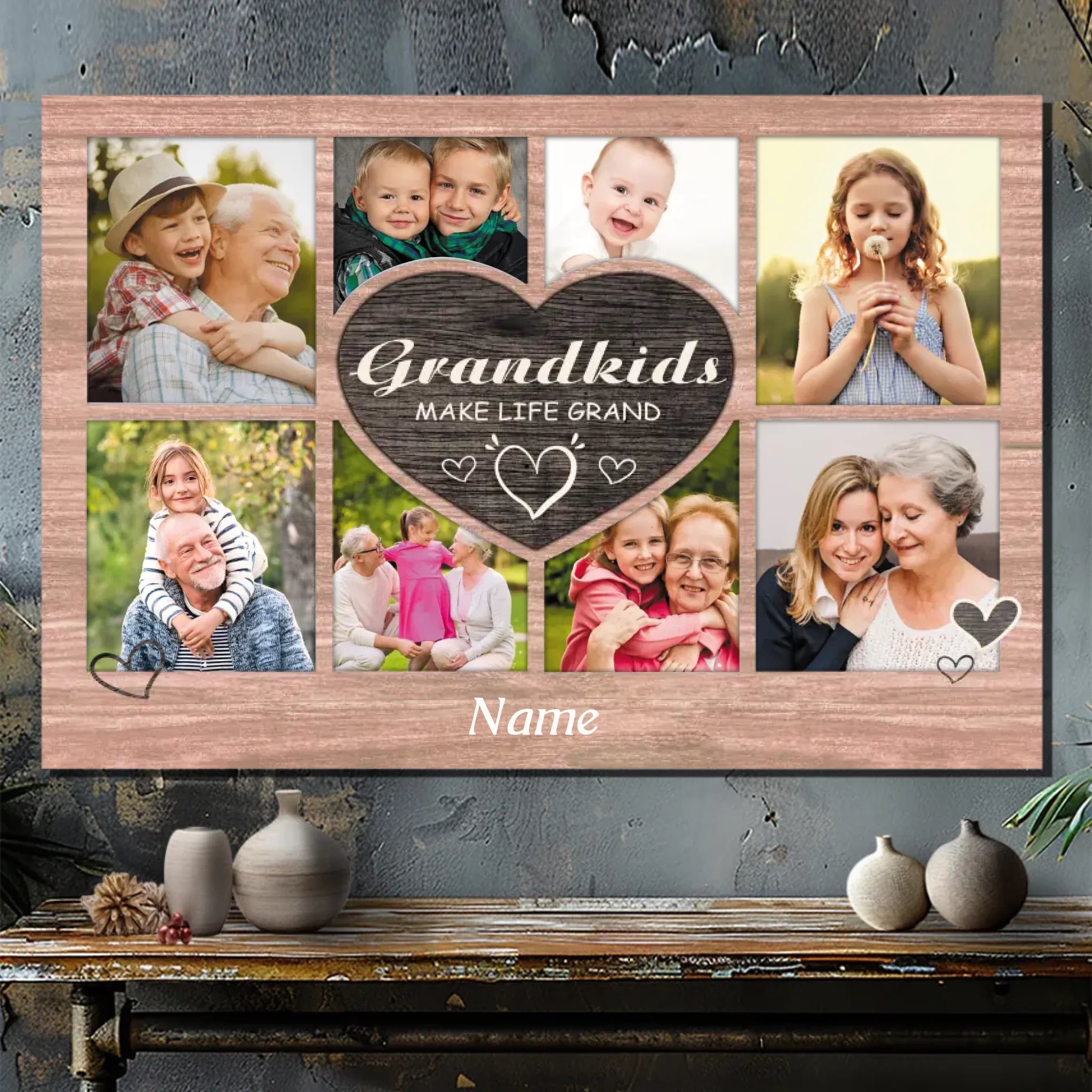 Customizable Grandparents Canvas - Celebrating the Joy of Grandkids | 89Prints