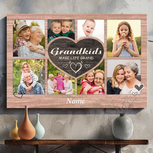 Customizable Grandparents Canvas - Celebrating the Joy of Grandkids | 89Prints