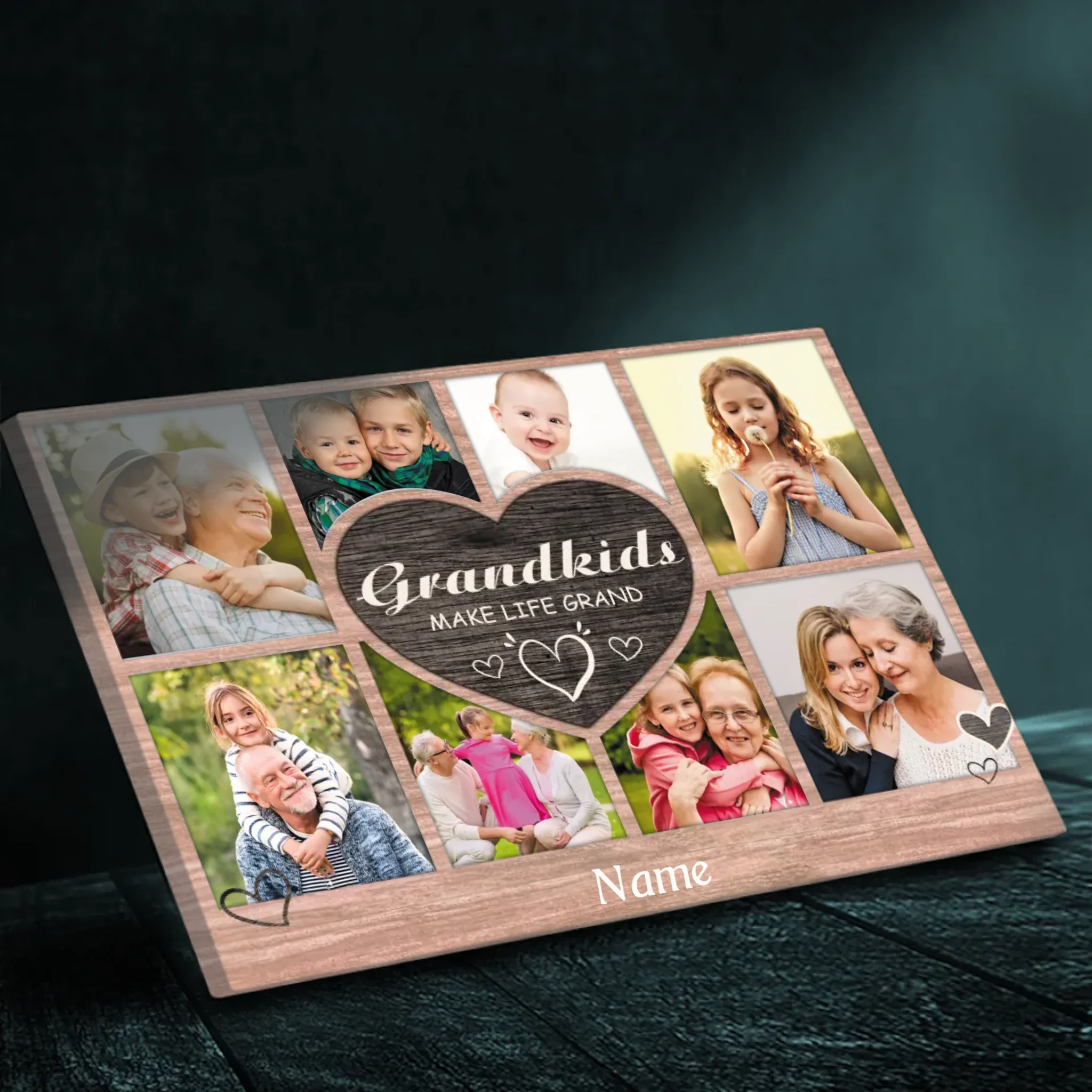 Customizable Grandparents Canvas - Celebrating the Joy of Grandkids | 89Prints