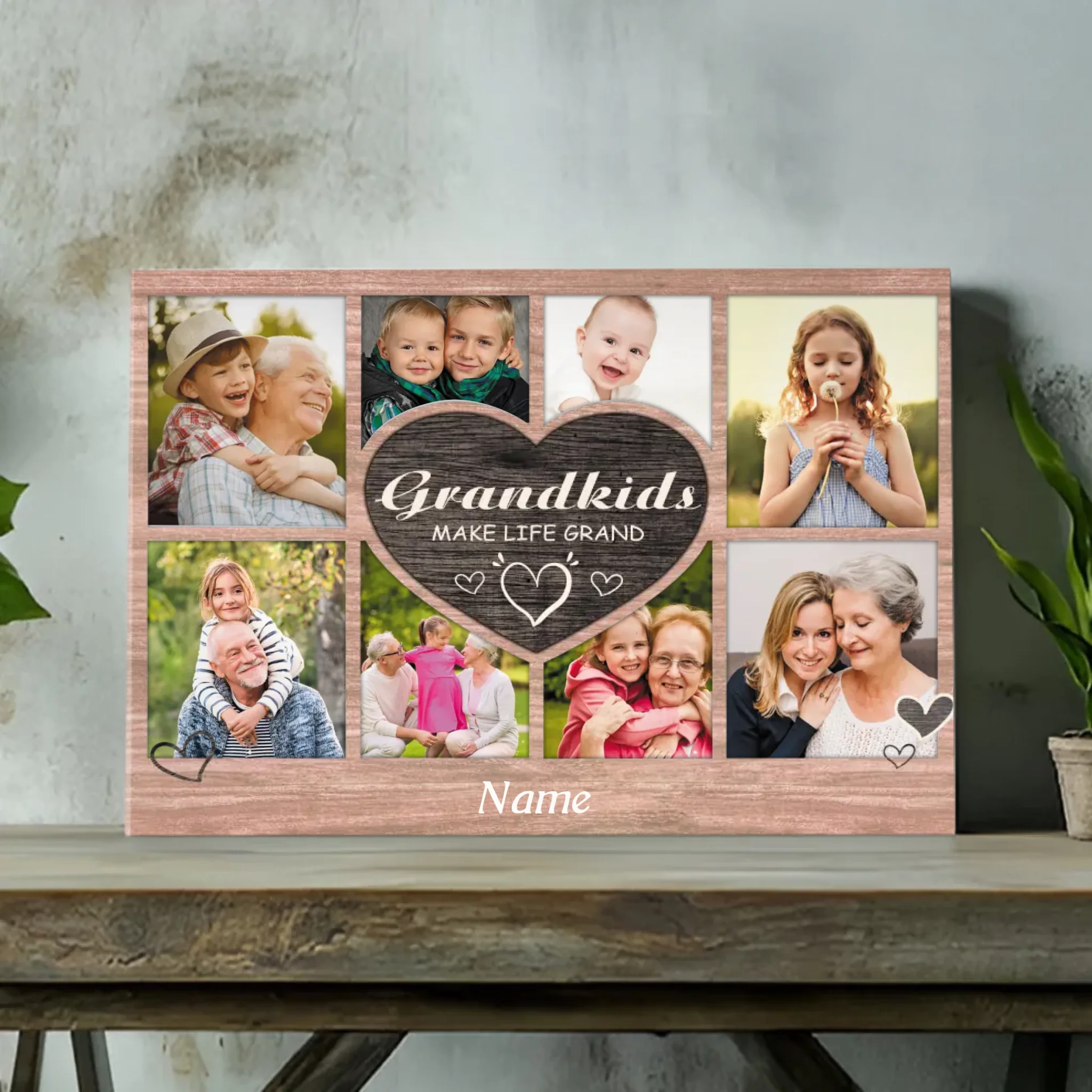 Customizable Grandparents Canvas - Celebrating the Joy of Grandkids | 89Prints