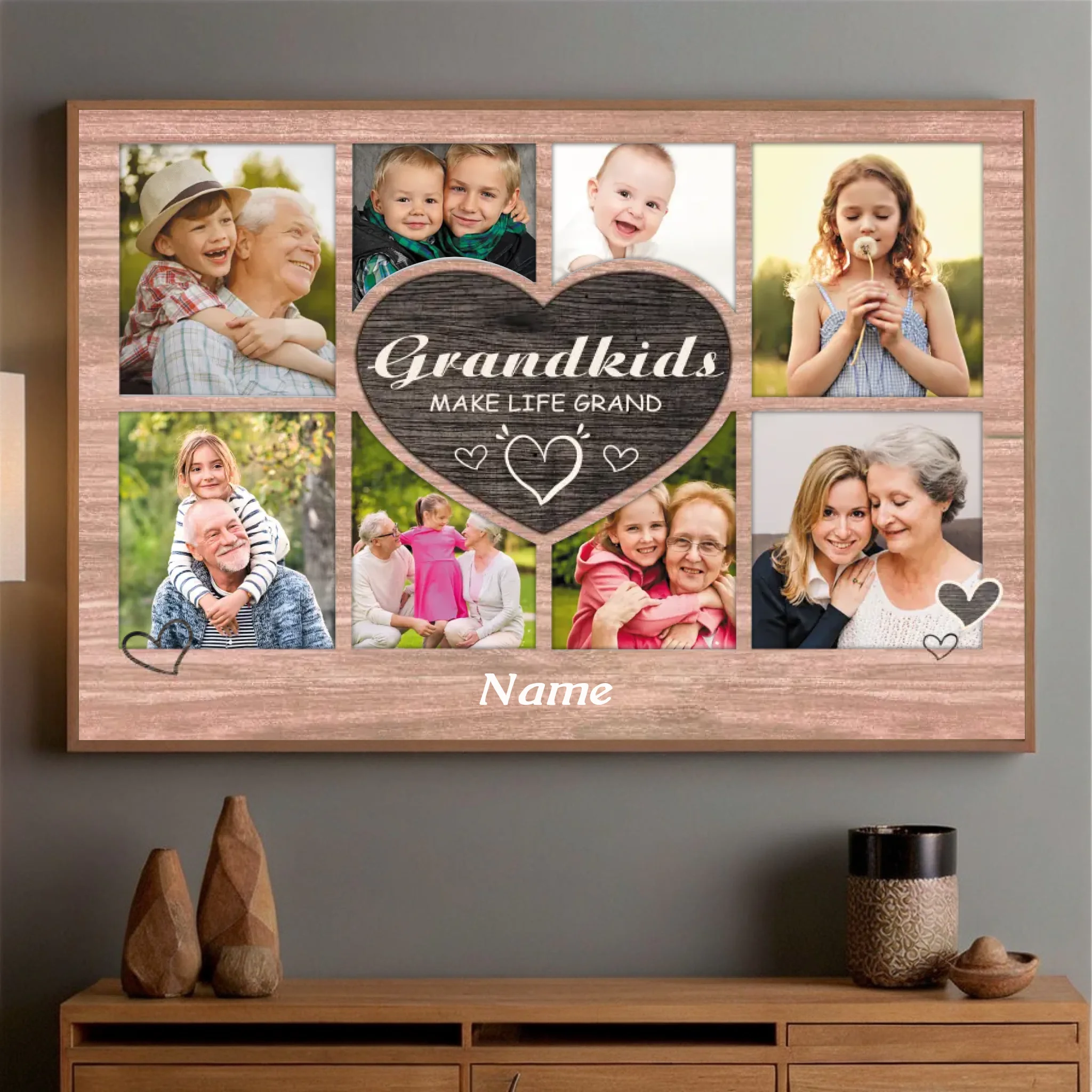 Grandkids Make Life Grand – A Customizable Poster for Proud Grandparents - 89Prints