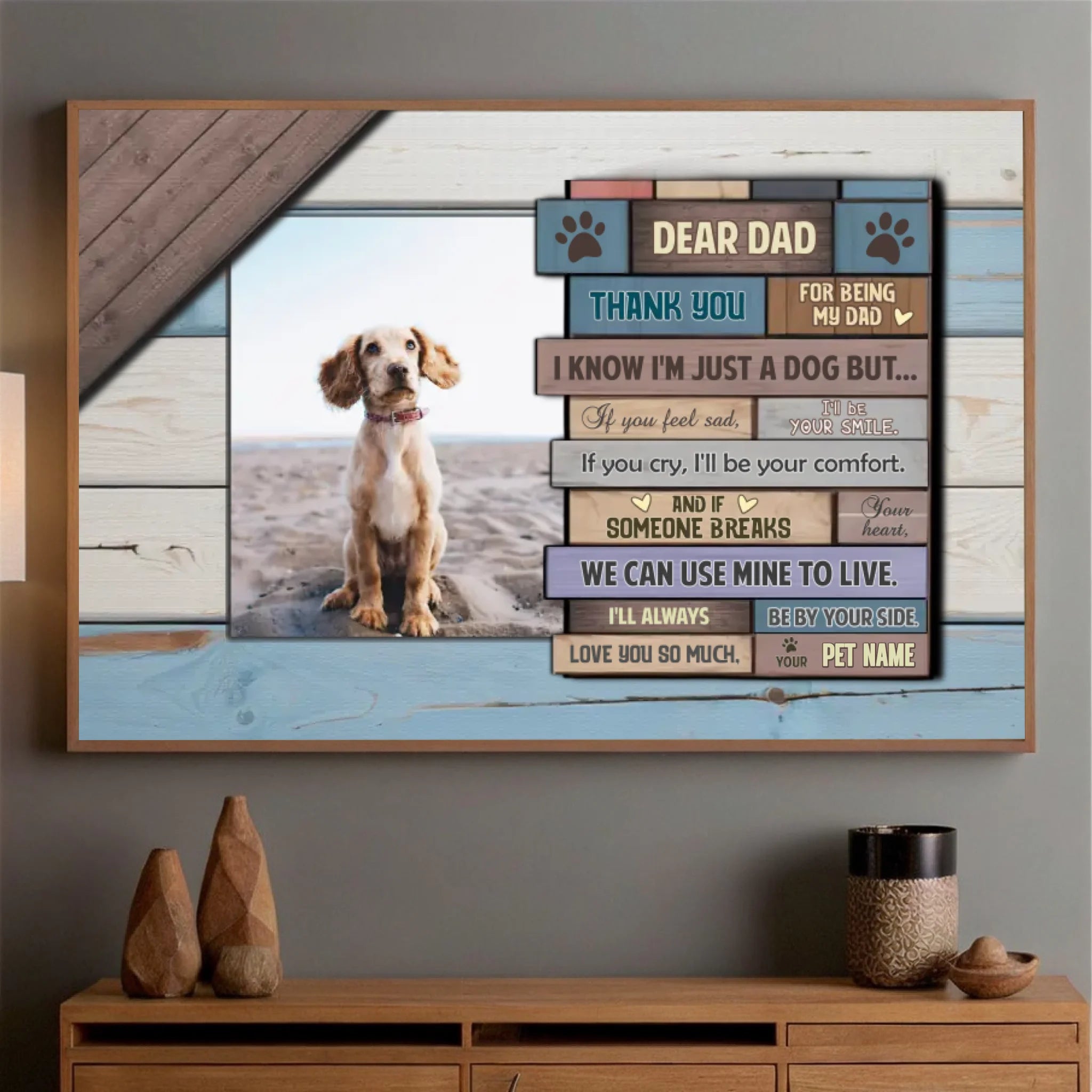 89Prints - Personalized Dog Poster – The Perfect Gift for Dog-Loving Dad