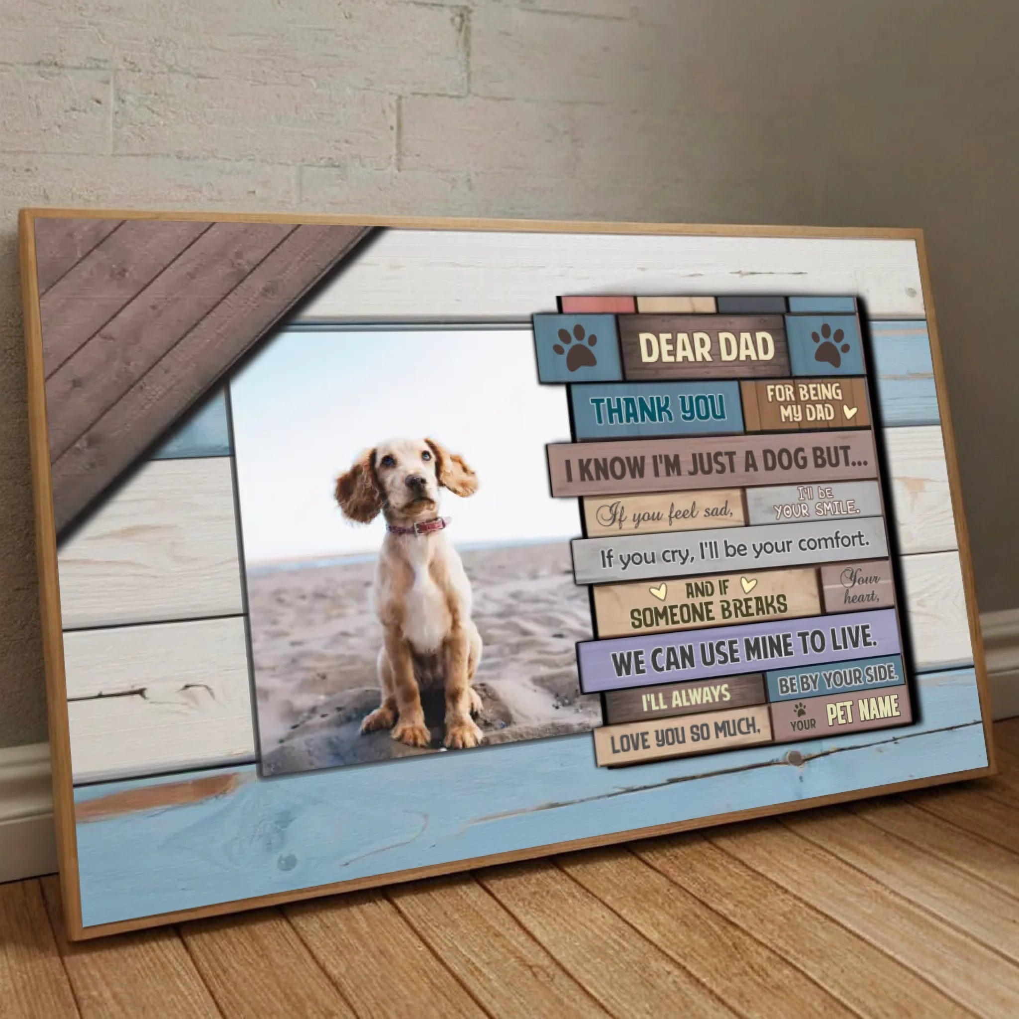 89Prints - Personalized Dog Poster – The Perfect Gift for Dog-Loving Dad